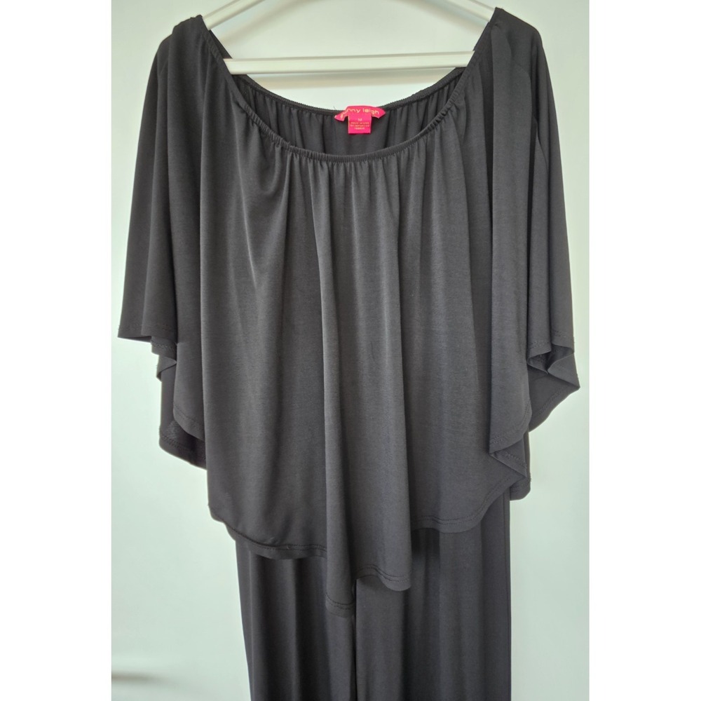 Sunny Leigh Drop Shoulder Flowy Strapless Overalls Jumpsuit Sz M Goth Festive - Picture 3 of 16